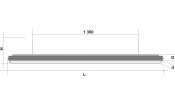 Лампа Evolution 3 секции ясень (ширина 600) (№11,фурнитура золото)